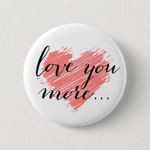 Macaron Rond 5 Cm Je t'aime plus... coeur rose