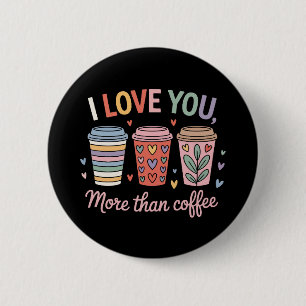 Macaron Rond 5 Cm Je T'Aime Plus Que Du Café