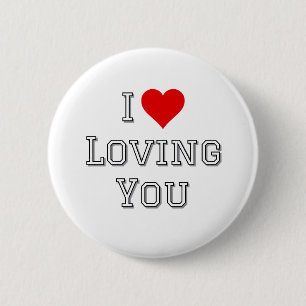 Macaron Rond 5 Cm Je T'Aime Romantique Valentine Typographie