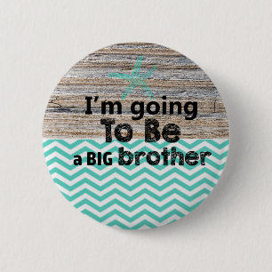 Macaron Rond 5 Cm Je vais être un baby shower de bouton de frère