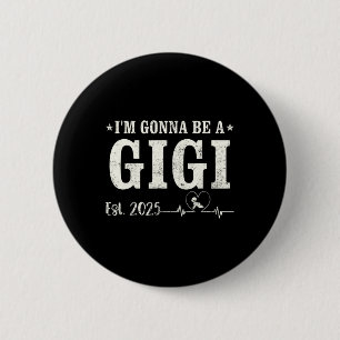 Macaron Rond 5 Cm Je vais être une Fête des pères Gigi Est 2025 Vint