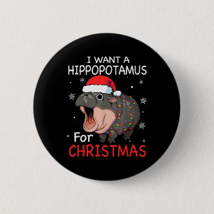 Macaron Rond 5 Cm Je Veux Un Hippopotame Pour Noël Hippo De Noël Pou