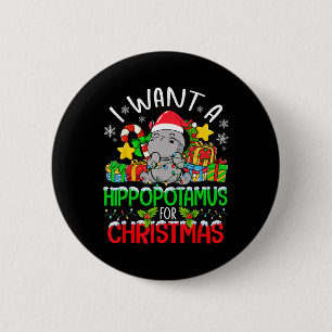 Macaron Rond 5 Cm Je Veux Un Hippopotame Pour Noël Merry Xmas Hip