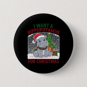 Macaron Rond 5 Cm Je Veux Un Hippopotame Pour Noël Mignonne