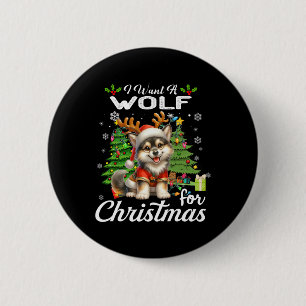 Macaron Rond 5 Cm Je Veux Un Loup Pour Noël De Mignons Cadeaux Noël