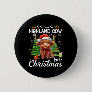 Macaron Rond 5 Cm Je Veux Une Vache Highland Pour Noël De Mignons Ca