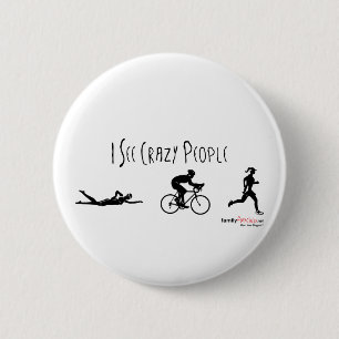 Macaron Rond 5 Cm Je vois les personnes folles