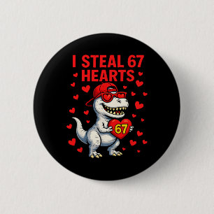 Macaron Rond 5 Cm Je vole des coeurs 67 Saint Valentin 67 Meme 6 7 T
