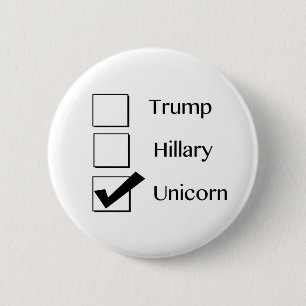 Macaron Rond 5 Cm Je vote le bouton de licorne