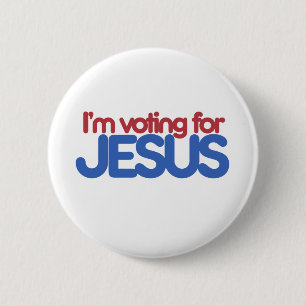 Macaron Rond 5 Cm Je vote pour Jésus Christ