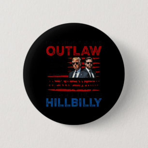 Macaron Rond 5 Cm Je vote pour l'hors-la-loi et le Trump à la collin