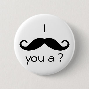Macaron Rond 5 Cm Je vous moustache une question Bouton