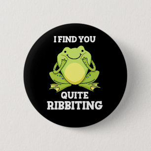 Macaron Rond 5 Cm Je Vous Trouve Assez Ribbiting Funny Frog Pun Dark