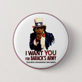 Macaron Rond 5 Cm Je vous veux - bouton politique d'Obama