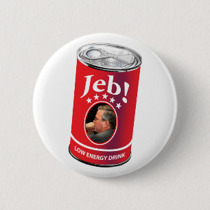 Macaron Rond 5 Cm Jeb Bush pour le Président Humor, boisson de bass