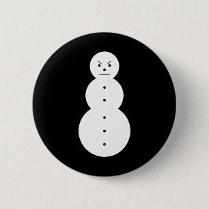 Macaron Rond 5 Cm Jeezy Snowman - Hiphop Bonhomme de neige en colère