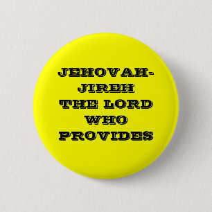 MACARON ROND 5 CM JEHOVAH-JIREH LE SEIGNEUR WHO PROVIDES