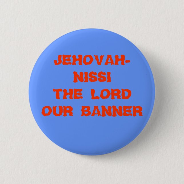 MACARON ROND 5 CM JEHOVAH-NISSI LE SEIGNEUR OUR BANNER (Devant)