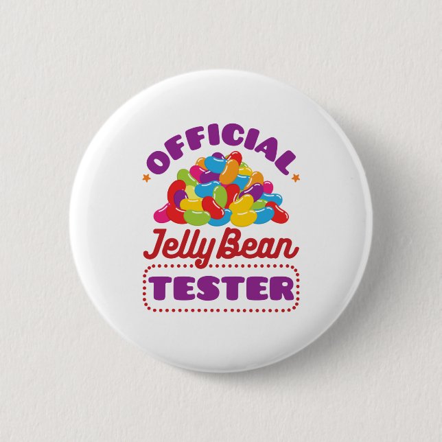 Macaron Rond 5 Cm Jelly Bean Tester Officielle Candy de Pâques (Devant)