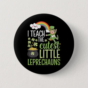Macaron Rond 5 Cm J'enseigne aux plus mignons petits leprechauns pro