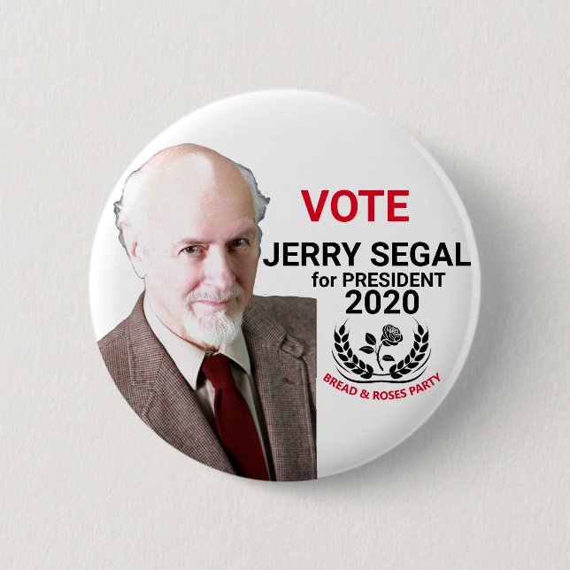 Macaron Rond 5 Cm Jerry Segal pour le président 2020 (Devant)