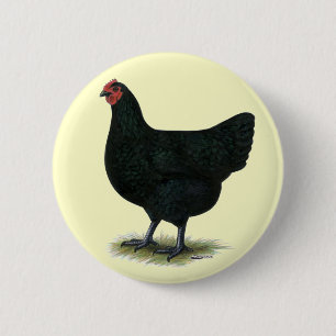 Macaron Rond 5 Cm Jersey Giant : Black Hen