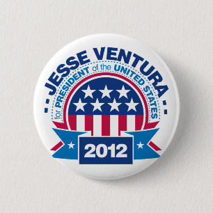 Macaron Rond 5 Cm Jesse Ventura pour le président 2012