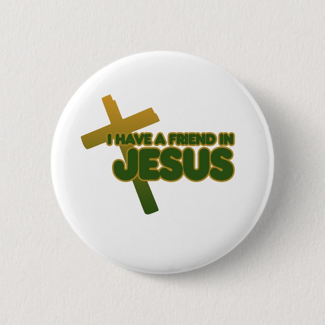 Macaron Rond 5 Cm Jésus (Devant)