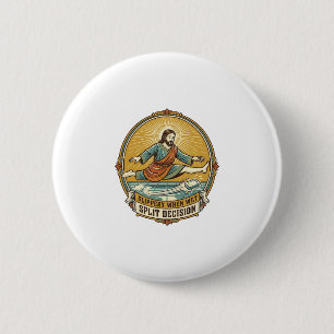 Macaron Rond 5 Cm Jésus a laissé tomber du savon mouillé en glissant