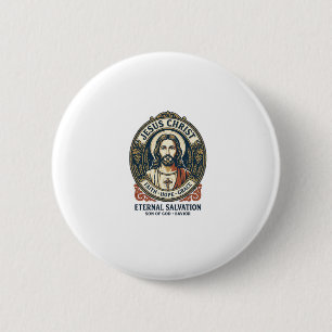 Macaron Rond 5 Cm Jesus Barber Hommes Toilettage Graphique T-Shirt C