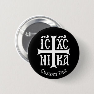Macaron Rond 5 Cm Jésus Christ conquiert l'Emblème