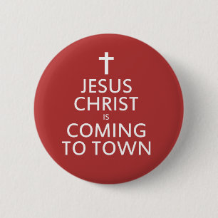 Macaron Rond 5 Cm Jésus Christ vient en ville