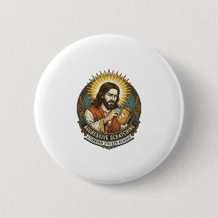 Macaron Rond 5 Cm Jésus Ennuyeux Papier Autocollant Résidu Papier Co