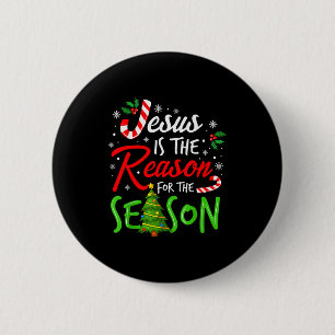 Macaron Rond 5 Cm Jésus est la raison de la saison de la foi chrétie