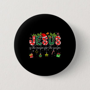 Macaron Rond 5 Cm Jésus Est La Raison De La Saison De Noël Chris