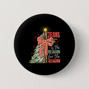 Macaron Rond 5 Cm Jésus Est La Raison De La Saison De Noël Xmas