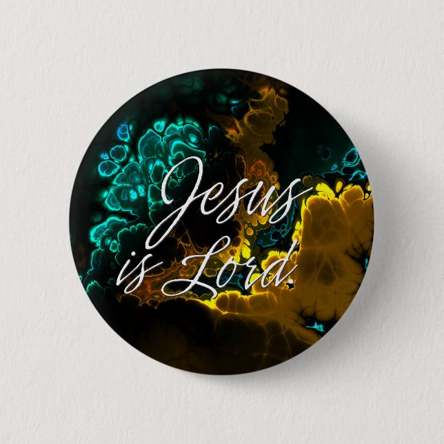 Macaron Rond 5 Cm Jésus est le bouton Lord 1AA (Devant)