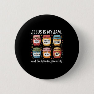 Macaron Rond 5 Cm Jésus Est Ma Confiture Et Je Suis Ici Pour Propage