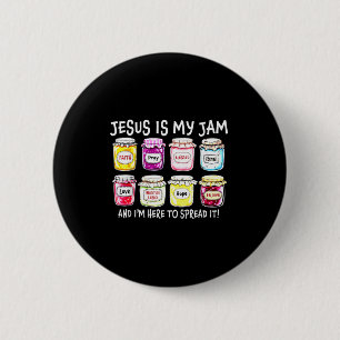 Macaron Rond 5 Cm Jésus Est Ma Passion Et Je Suis Ici Pour Le Répand