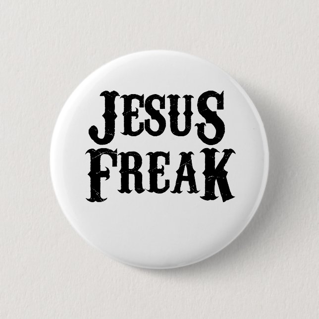 Macaron Rond 5 Cm Jesus Freak (Devant)
