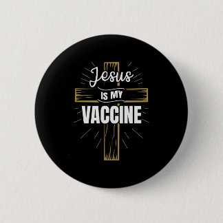 Macaron Rond 5 Cm Jésus Is My Vaccine Christian Faith