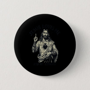 Macaron Rond 5 Cm Jésus m'aime et mes tatouages chrétien tatoué T