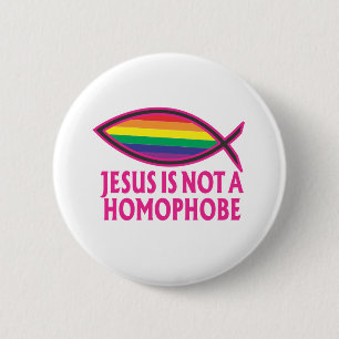 Macaron Rond 5 Cm Jésus n'est pas un homophobe