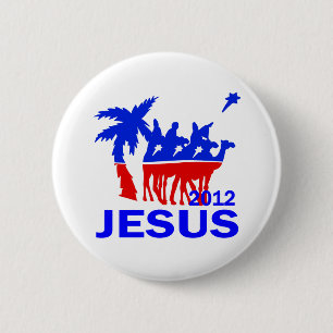 Macaron Rond 5 Cm Jésus pour le président 2012