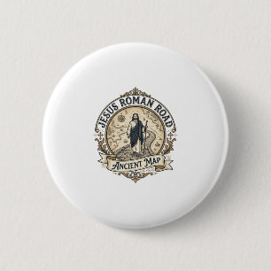 Macaron Rond 5 Cm Jésus Route Romaine Carte Ancienne Jésus Route Rom