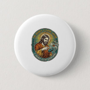 Macaron Rond 5 Cm Jésus Souris Double Clic Cassée Bureau IT Tech