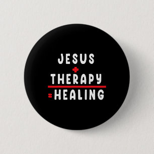 Macaron Rond 5 Cm Jésus Thérapie guérison santé mentale Tee Christia