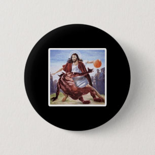Macaron Rond 5 Cm Jésus Traversant Satan Bysketbyll