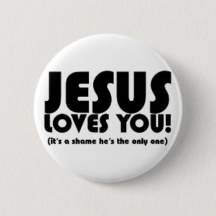Macaron Rond 5 Cm Jésus vous aime bouton