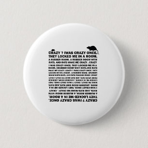 Macaron Rond 5 Cm J'Étais Fou Une Fois. Mème de tendance drôle